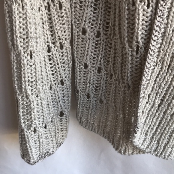 Chico’s cream / gray open front cardigan - Picture 4 of 7